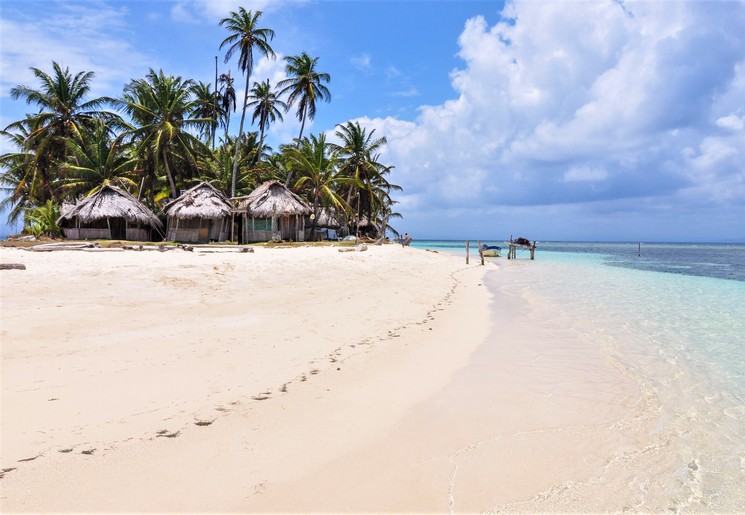 De stranden op de San Blas Eilanden in Panama