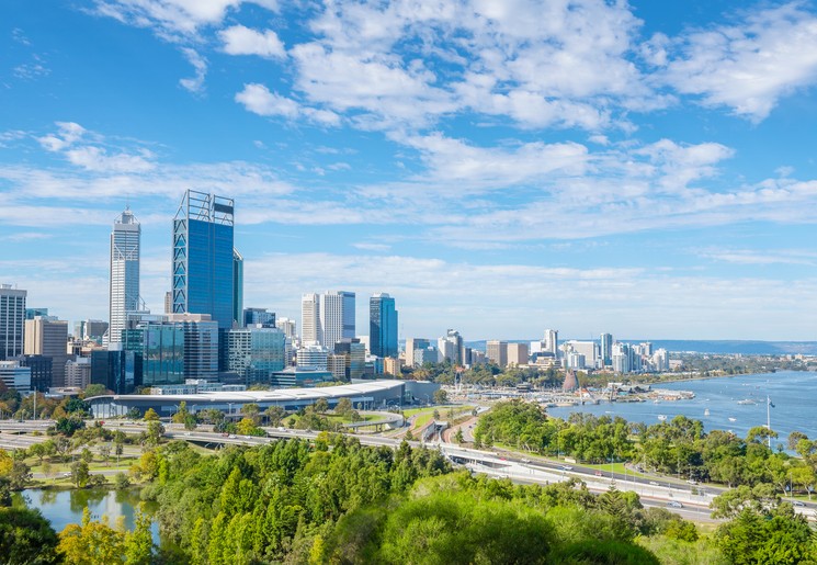 Perth aan de westkant van Australie