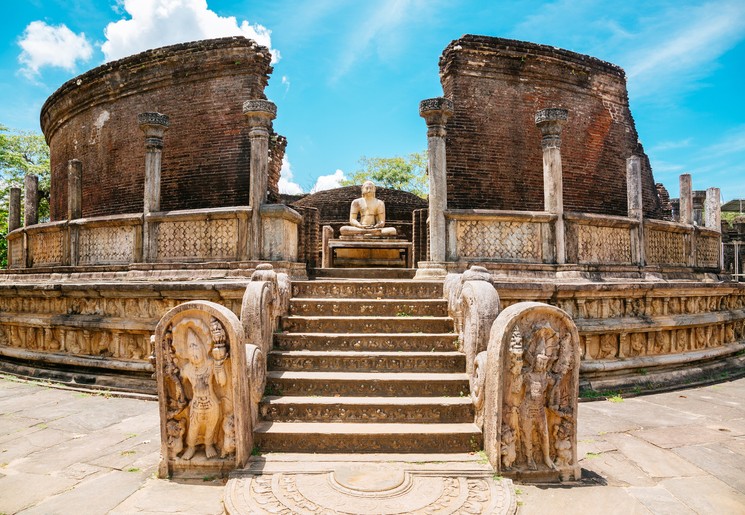 Oude tempels in Polonnaruwa in Sri Lanka
