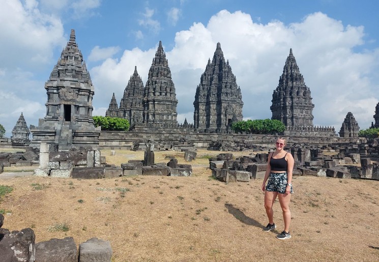 De hindoetempel Prambanan bij Jogyakarta, Java