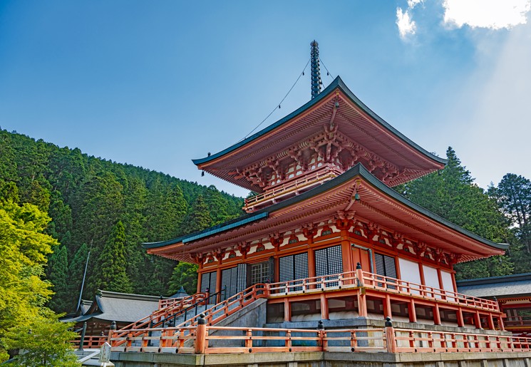 De Enryaku-ji tempel bij Sakamoto, Japan
