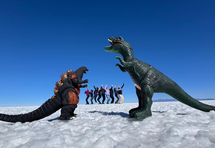 Wees creatief met het foto's maken op de zoutvlaktes van Salar de Uyuni