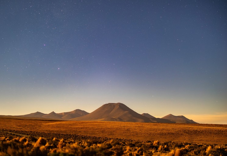 San Pedro Atacama woestijn in de nacht