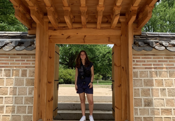 Feline bij een doorkijkje in Seoul, Zuid-Korea