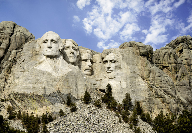 De bekende gezichten bij Mount Rushmore