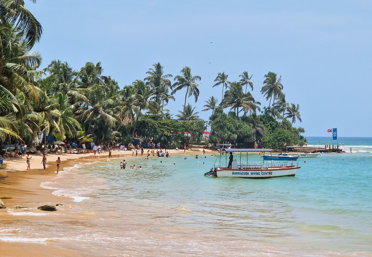 Hiikkaduwa strand in Sri Lanka