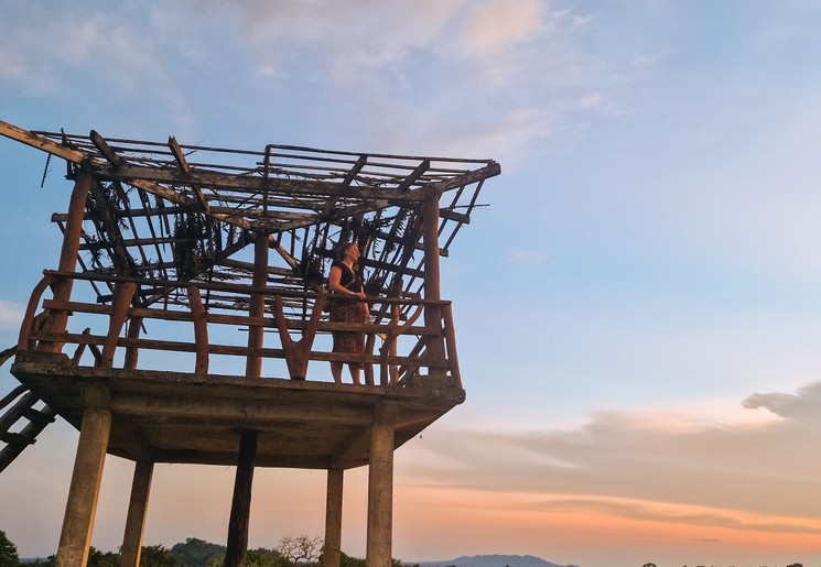 Zonsondergang in Hurulu NP, Sri Lanka