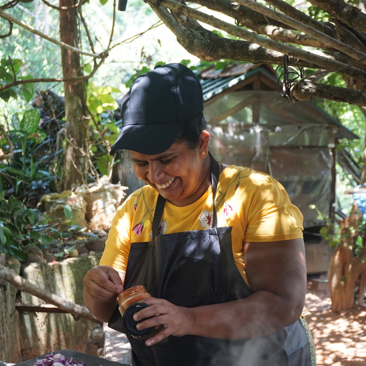 Vriendelijke local in Sri Lanka