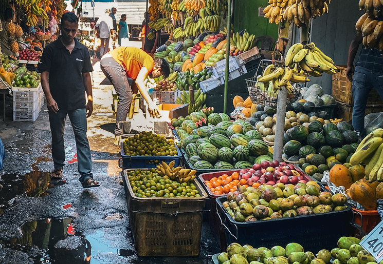 Een lokale markt in Kandy, Sri Lanka