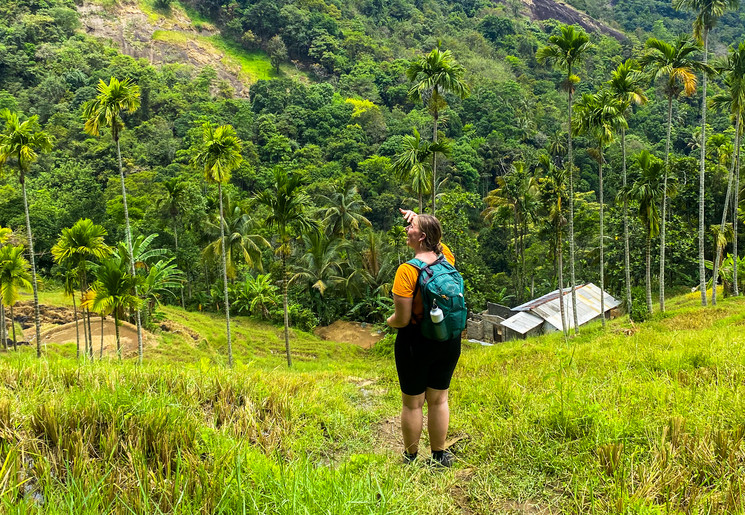 Wandel door de Knuckles Mountains, Sri Lanka