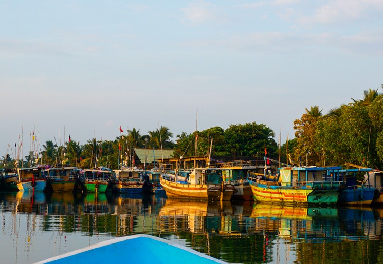 Boottocht door Hamilton Canal bij Negombo, Sri Lanka