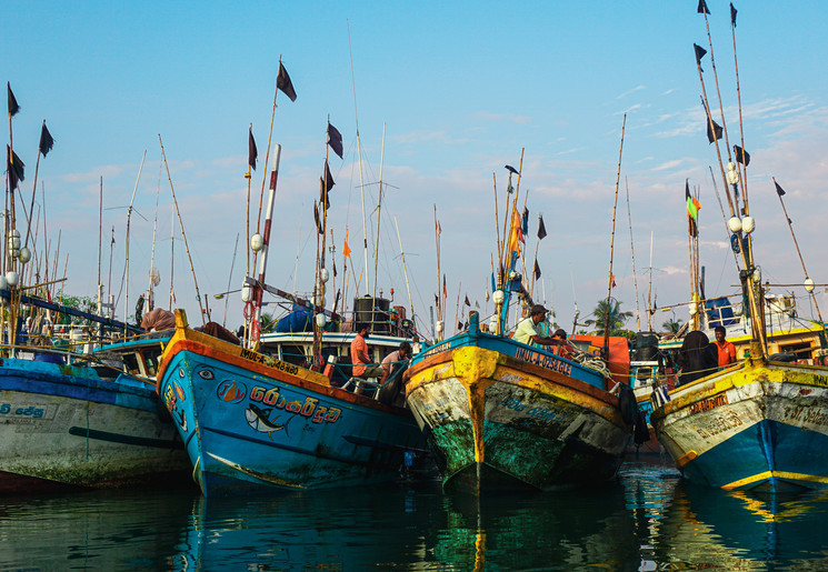 Boten in Negombo, Sri Lanka