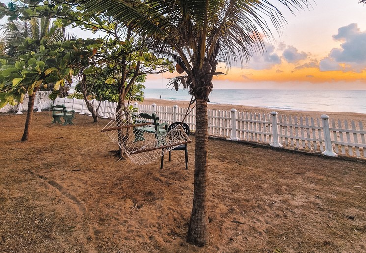 Trincomalee strand en zonsopgang