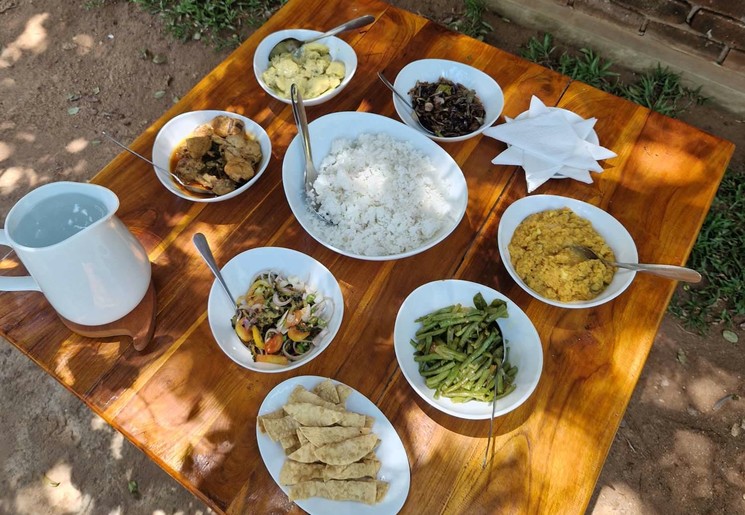 Smul van het lekkere eten in Sri Lanka