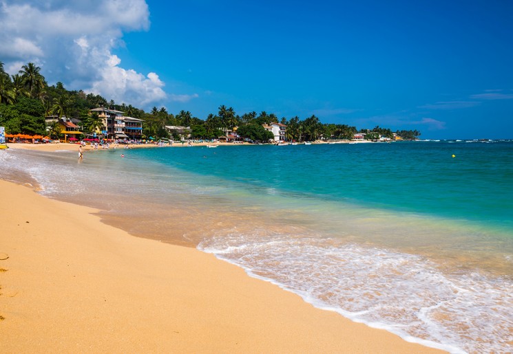 Strand van Unawatuna, Sri Lanka