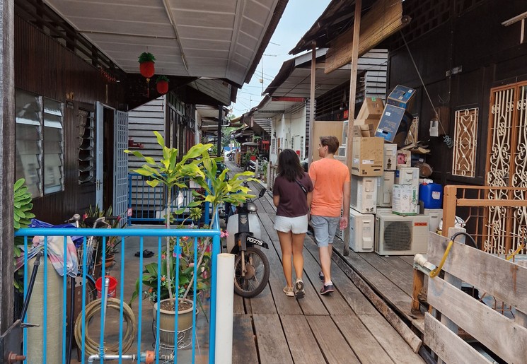 Struinen langs de jettys in Georgetown