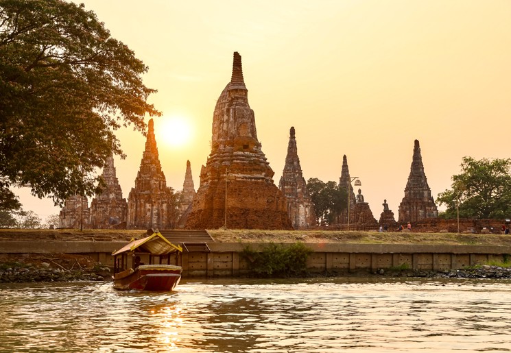 Tempels in Ayuttaya, Thailand
