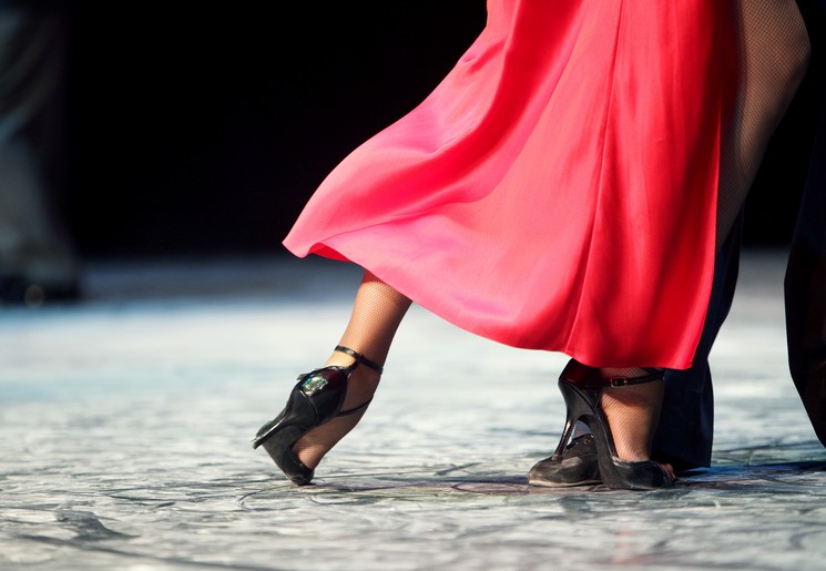 Ingewikkelde danspassen bij de danspassen bij de tango, Buenos Aires, Argentinië