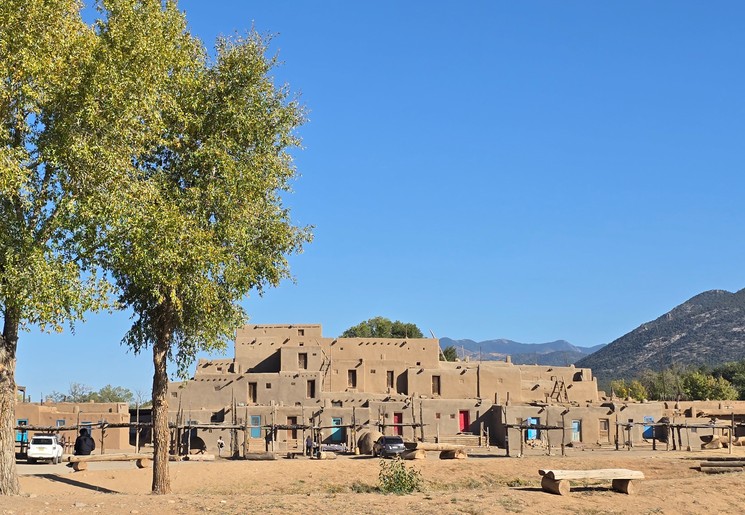 Adobehuizen in Taos, Amerika