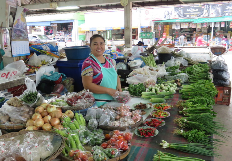 Bezoek aan de lokale markt van Chiang Khan, Thailand
