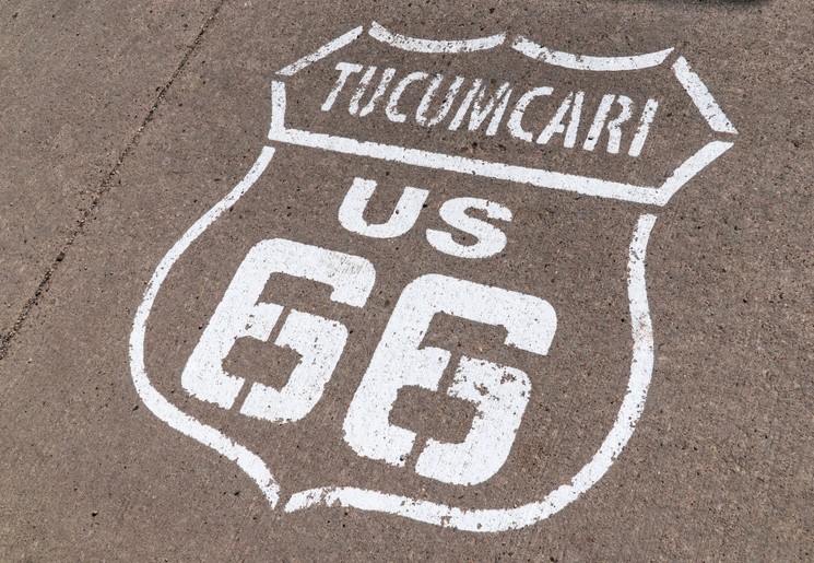 Get your kicks at Route 66 bij Tucumcari, New Mexico, Amerika