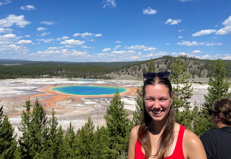 Collega Emma in Yellowstone National Park