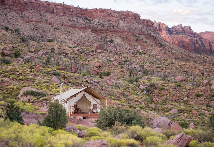 Slaap in een glamping tent in Amerika