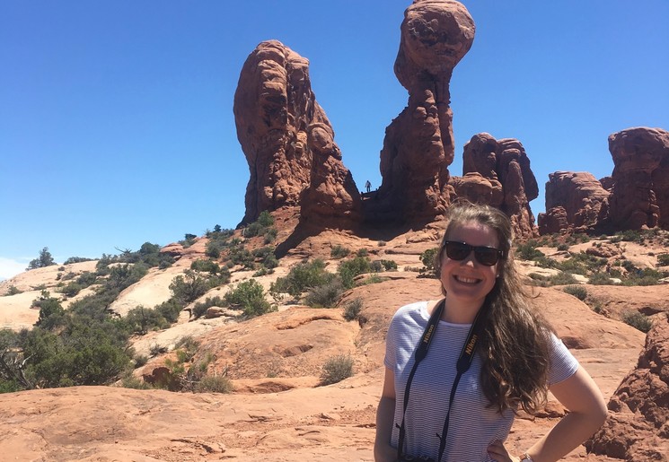 Collega Anne in Arches National Park