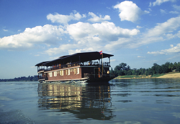 Varen tussen de 4000 eilanden in Laos op de Vat Phou cruise