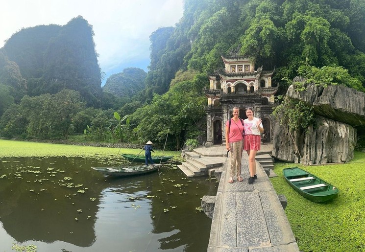 Wandelen bij Ninh Binh.
