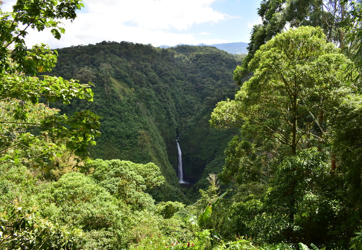 Uitzicht op de waterval San Fernando