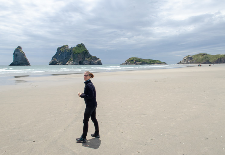 Wharariki Beach Nieuw Zeeland Wharariki Beach Nieuw Zeeland