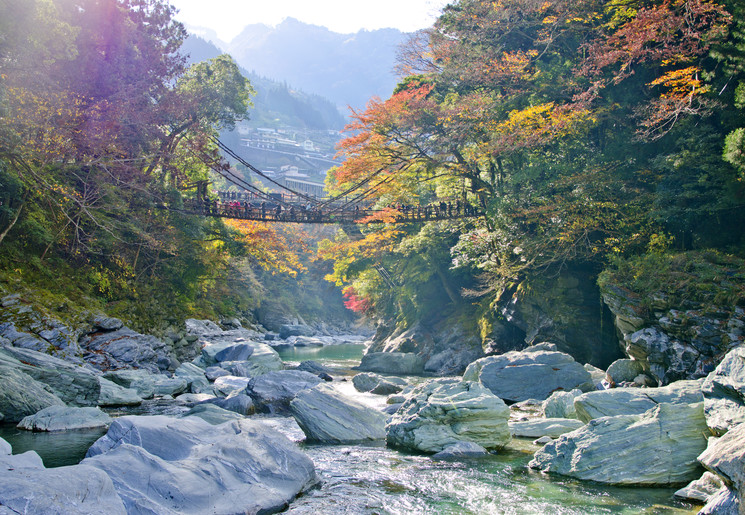 De Iya-vallei in Shikoku, Japan De Iya-vallei in Shikoku, Japan