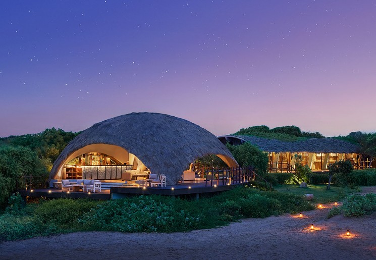 Overnachten in Chena Huts, Yala, Sri Lanka