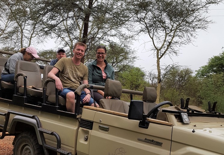 We zitten klaar voor onze safari door het Krugerpark, Zuid-Afrika We zitten klaar voor onze safari door het Krugerpark, Zuid-Afrika