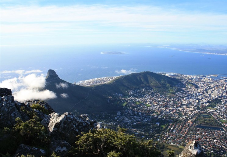Uitzicht Kaapstad Tafelberg in Zuid-Afrika
