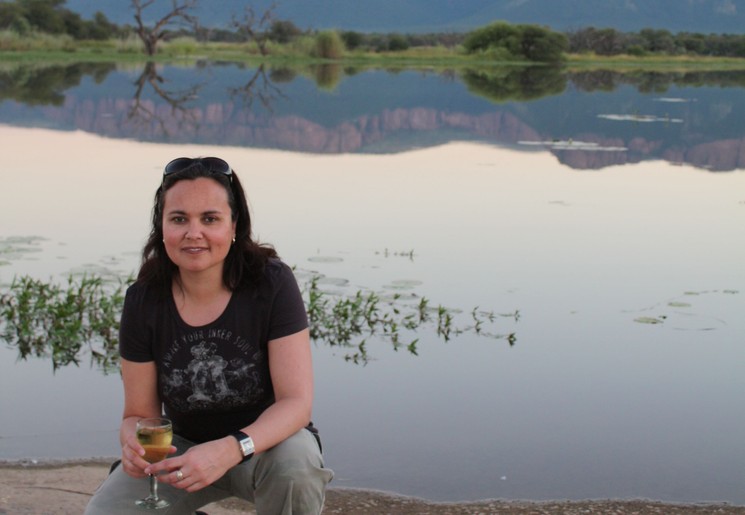 Zonsondergang bij Marakele National Park, Zuid-Afrika