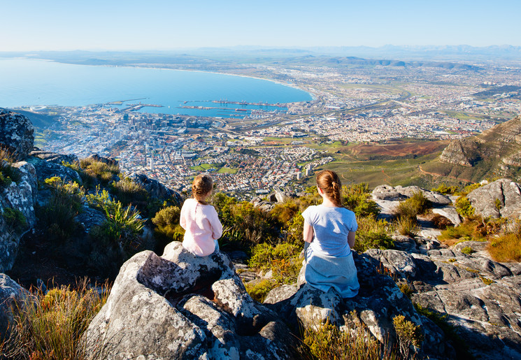 Zuid-Afrika kinderen op tafelberg Zuid-Afrika kinderen op tafelberg