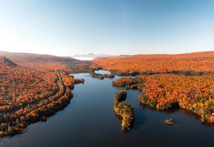 de prachtige herfstkleuren van Indian Summer in New England in Amerika