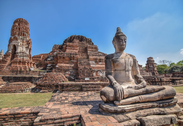 Mooie tempels in Ayutthaya, Thailand