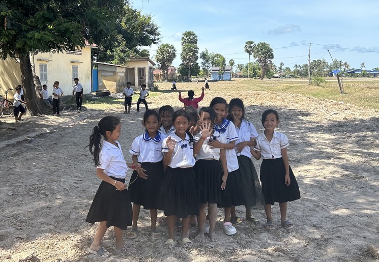 Cambodja school met kinderen