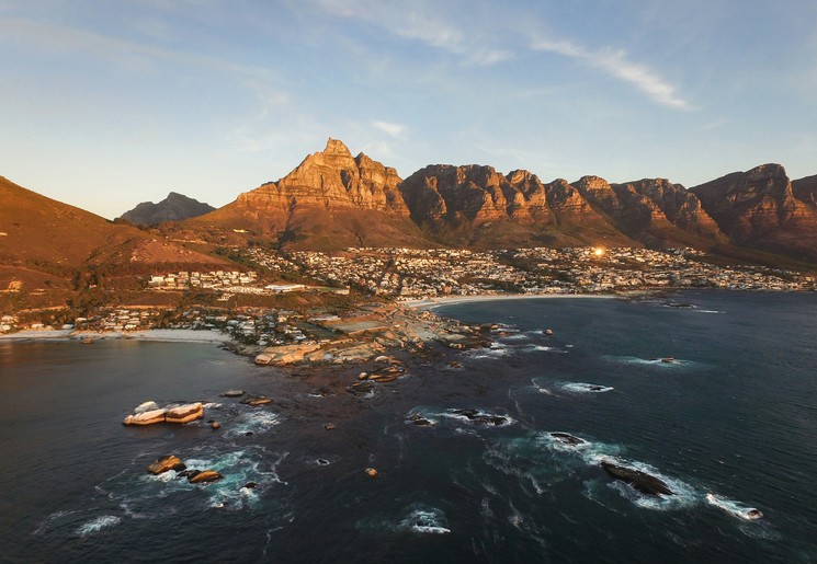 Uitzicht op de tafelberg in Zuid-Afrika