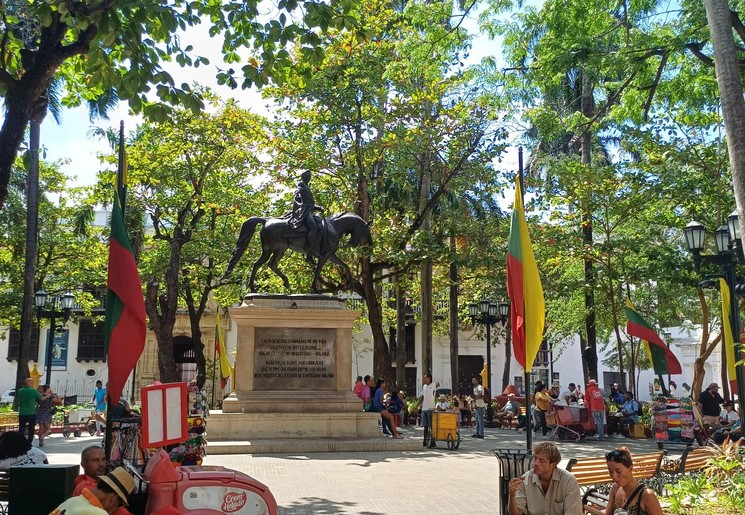 Bolivar Plaza in Cartagena, Colombia