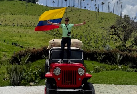 Alejandro bij de Cocora Vallei