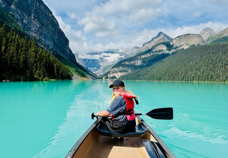 Kajakken op Lake Louise, Banff National Park