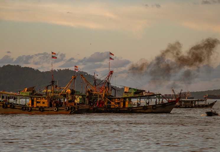 Lokale boot in Maleisisch Borneo