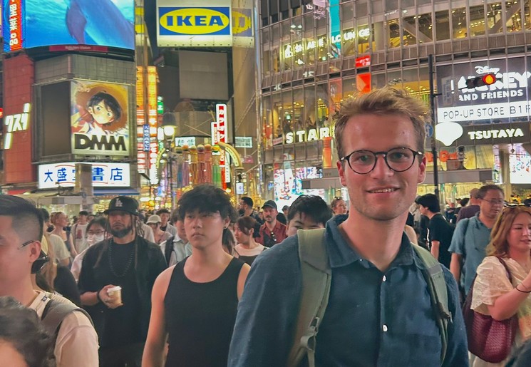 De drukke straten van Tokyo