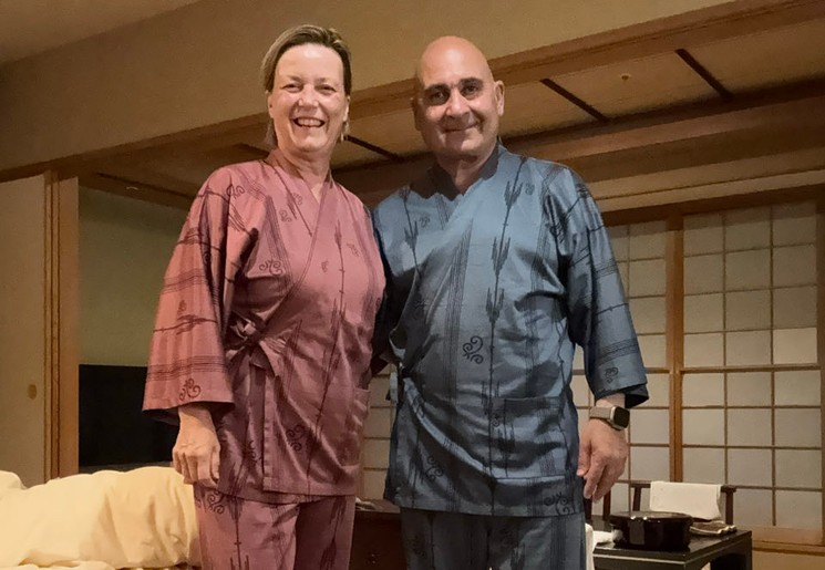 Aret en Sabine in een traditionele Yukata