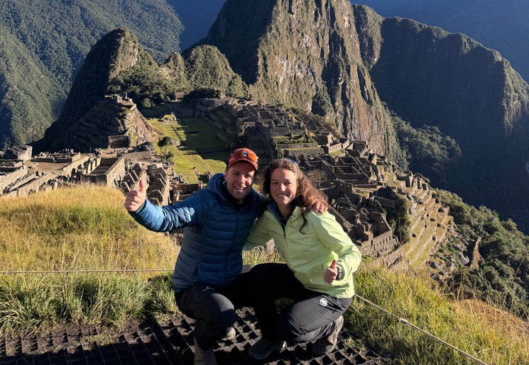 Reizigers Rick en Inge bij Machu Picchu, Peru