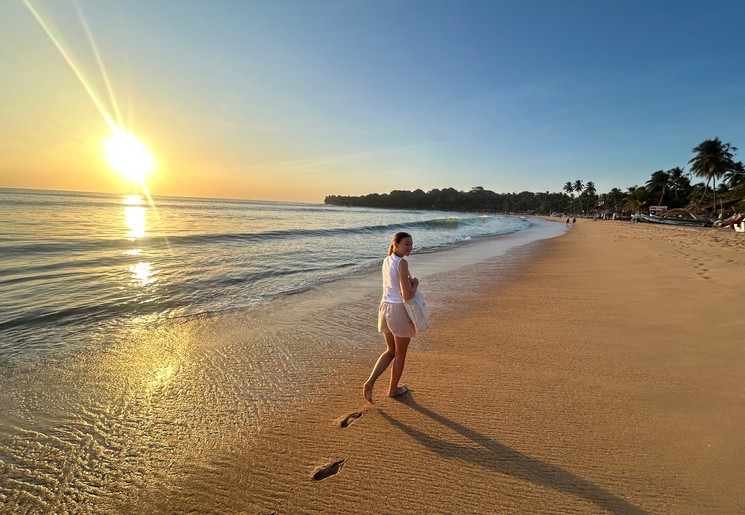 Op het strand in Sri Lanka
